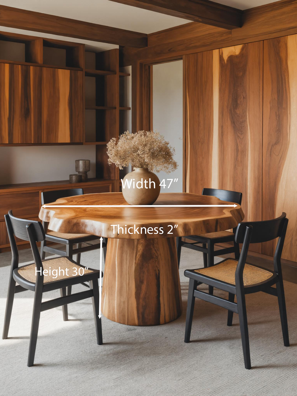 Round Pedestal Dining Table For Modern Kitchen Or Dining Room