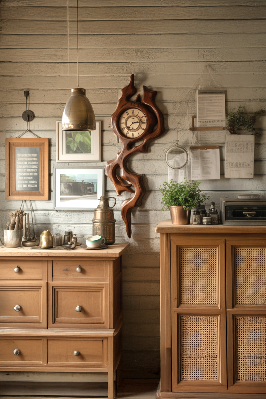 Artistic Wall Clock With Handcrafted Design For Living Room