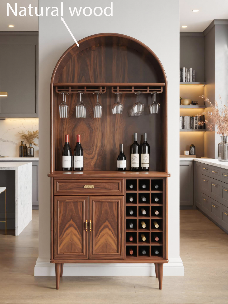 Modern Wine Cabinet With Storage For Dining Room
