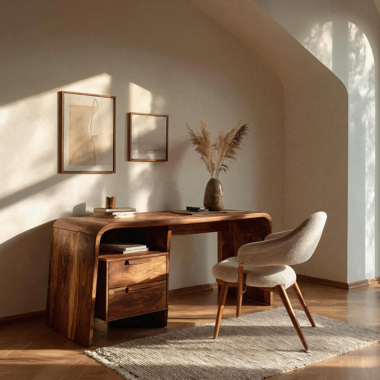 Modern Writing Desk With Drawers For Workspace