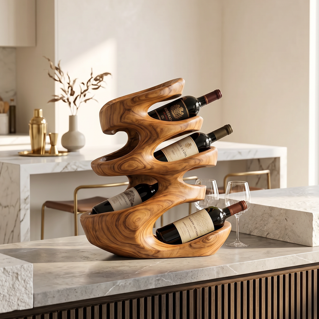 Farmhouse Wine Holder For Cozy Dining Room