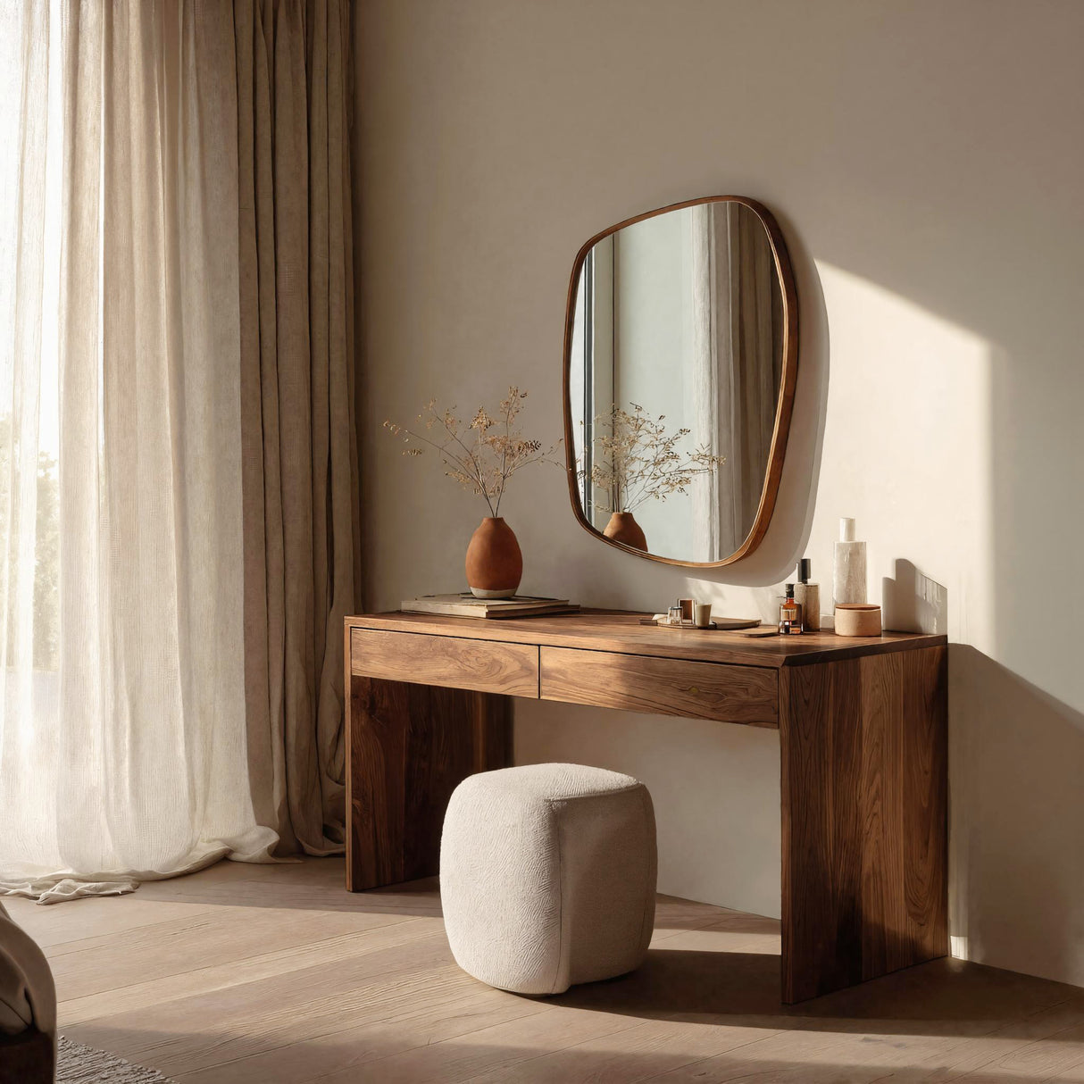 Contemporary Organic Vanity Table For Bedroom