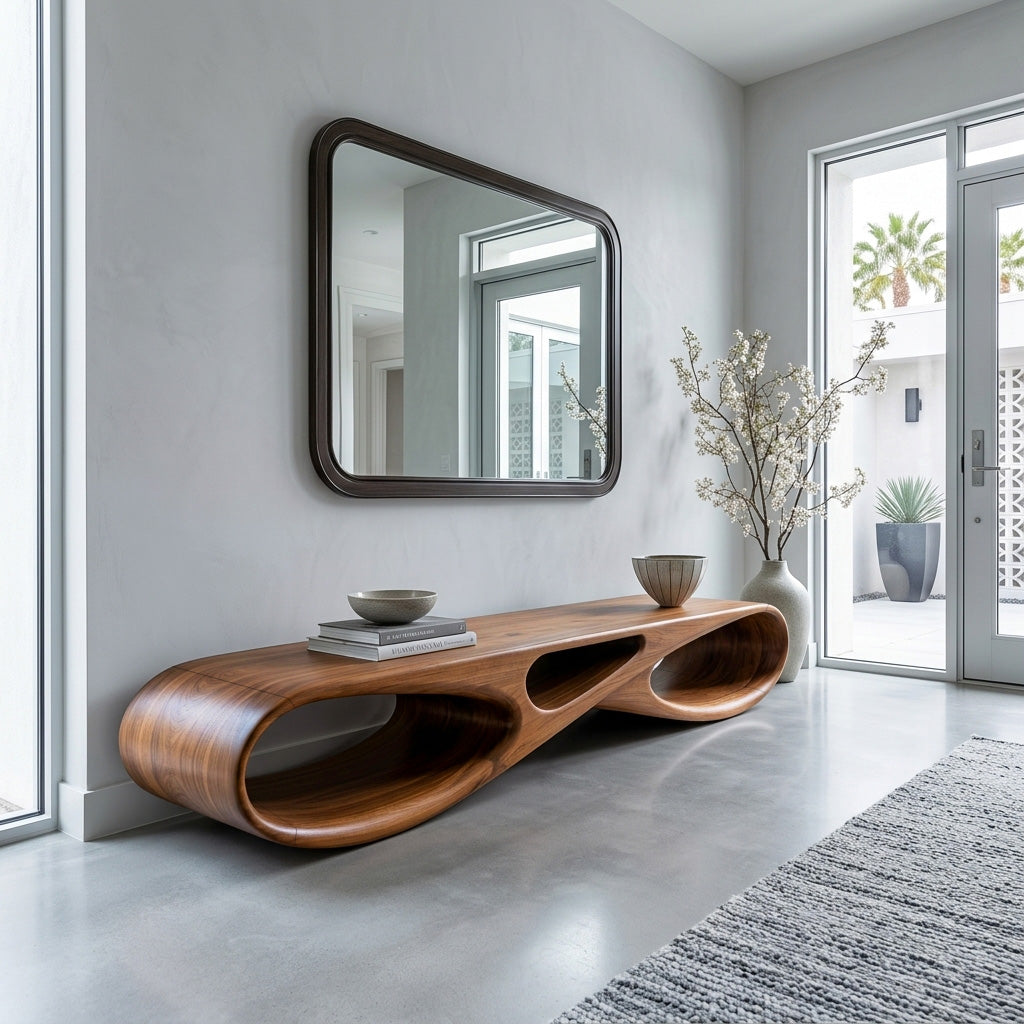 Modern Natural Wood Bench For Stylish Entryway Decor