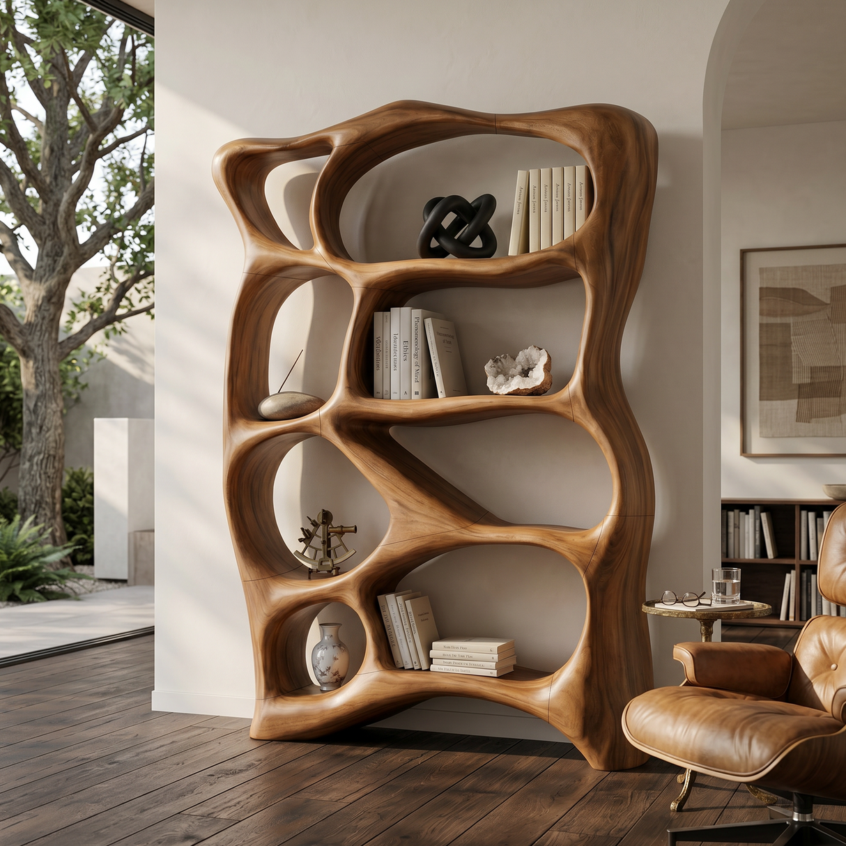 Contemporary Reading Bookshelf For Cozy Bedroom Interior