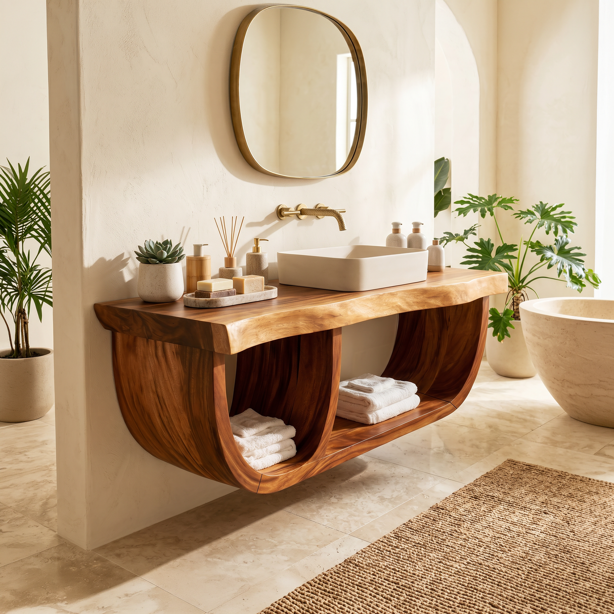 Luxury Wood Vanity Unit For Master Suite