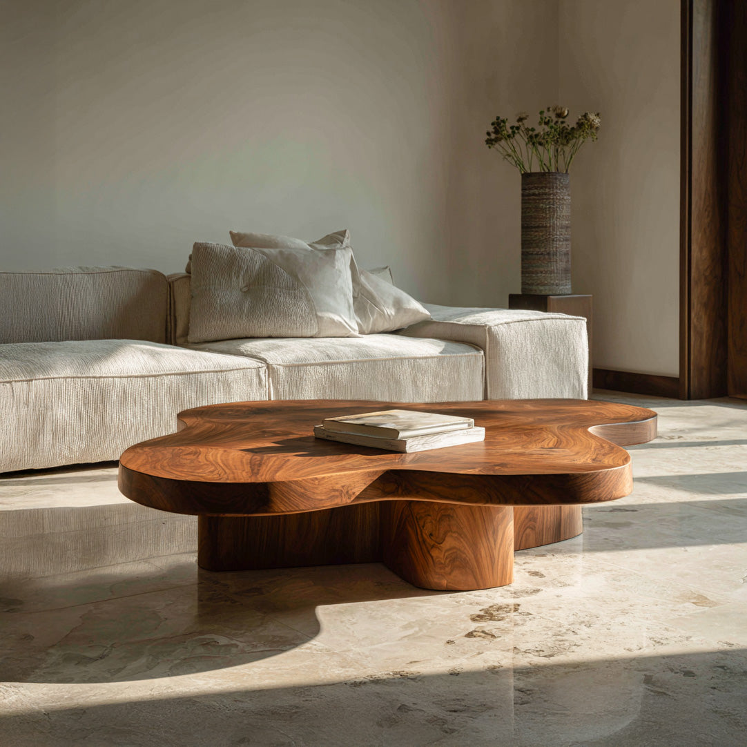 Organic Coffee Table With Unique Cloud-shapes For Living Room