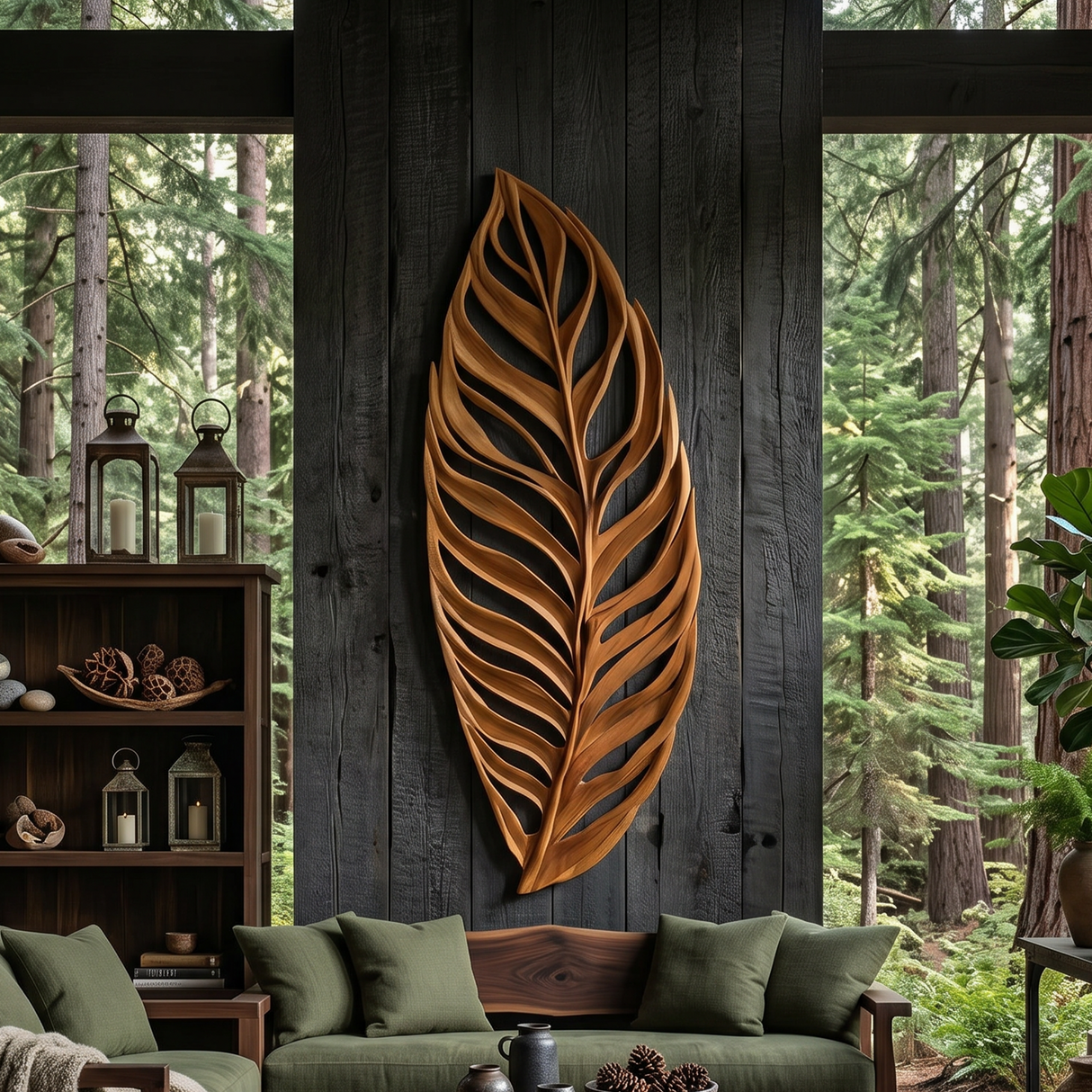 Organic Leaf Wall Sculpture For Living Room