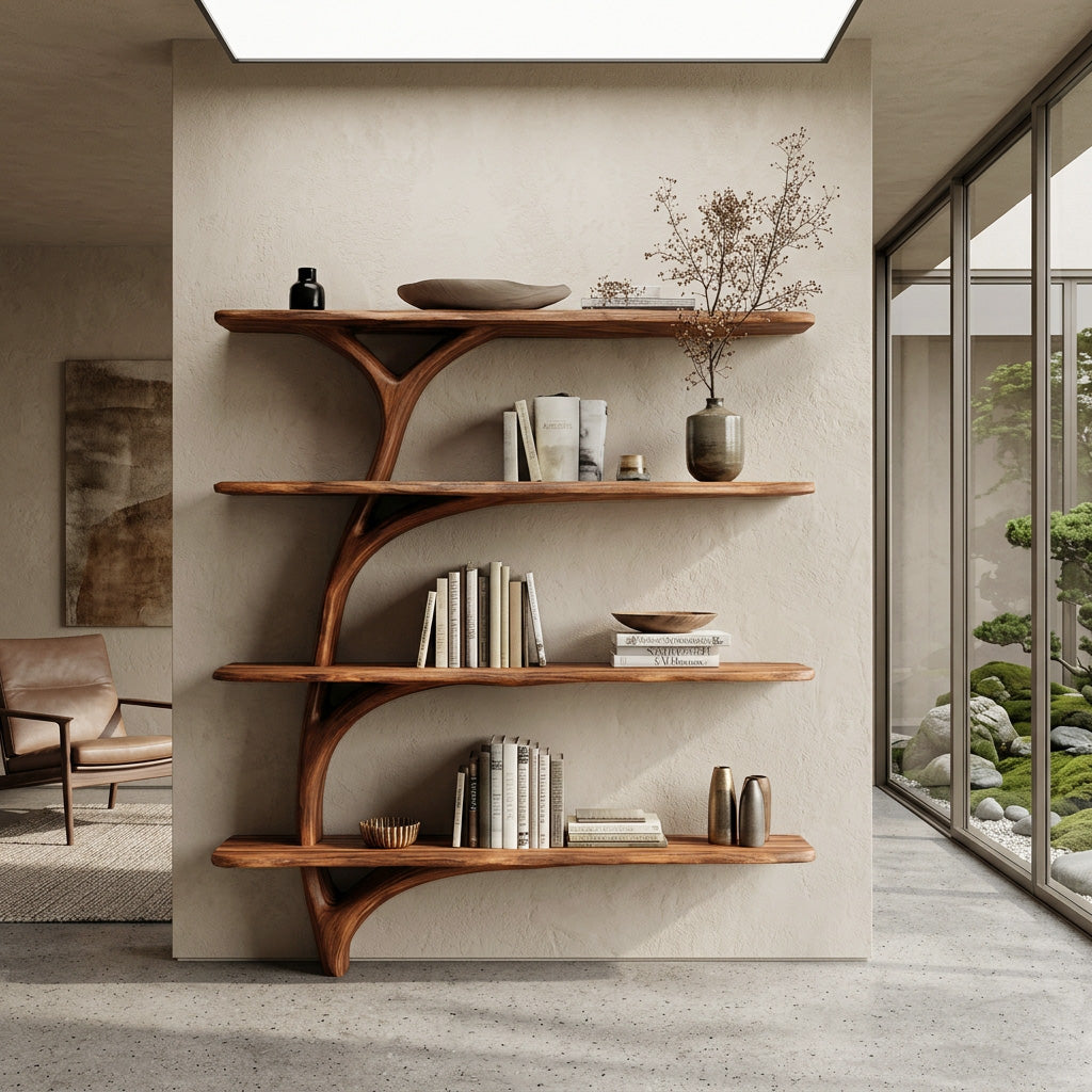 Organic Branch Form Sculptural Bookshelf For Living Room