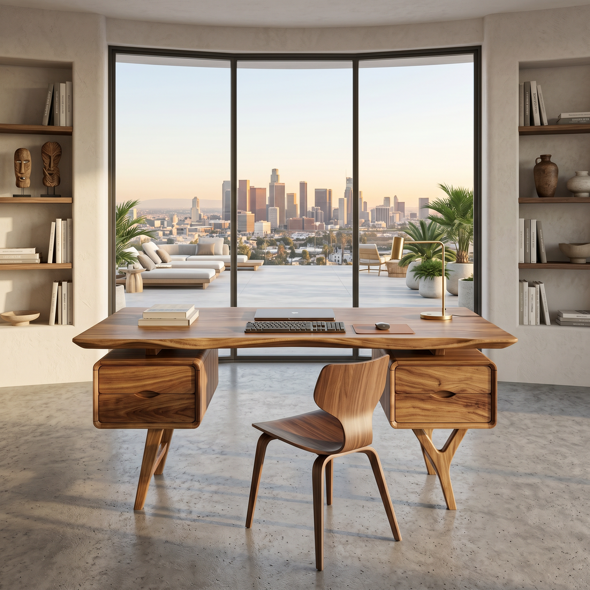 Organic Live Edge Executive Desk Coastal Office