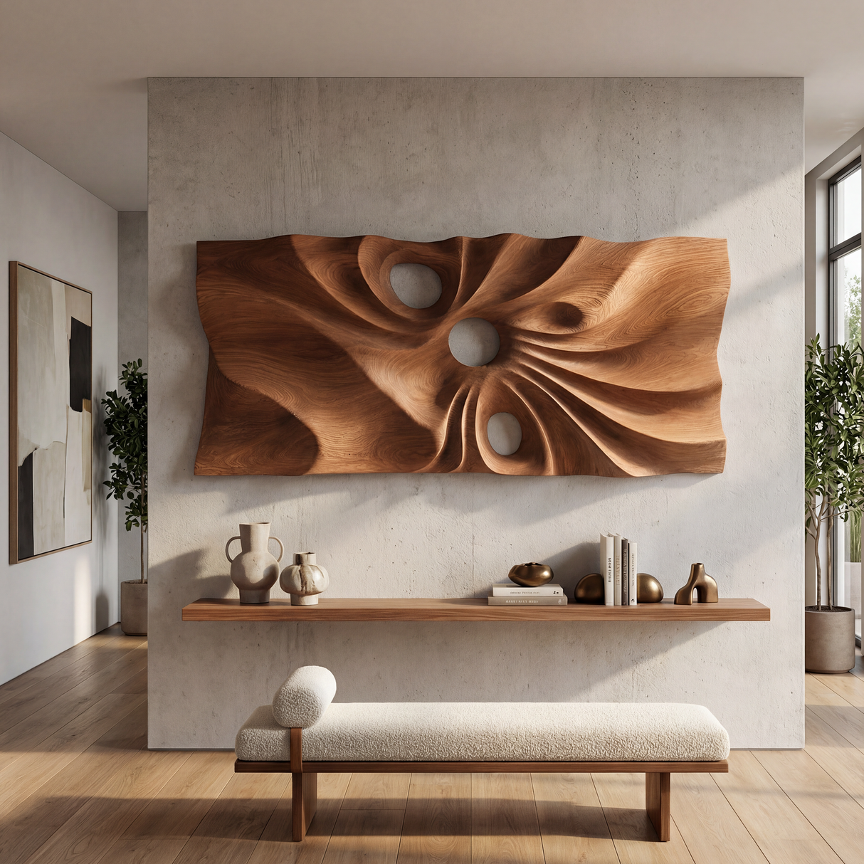 Scandinavian Organic Wall Decor Panel For Home Office