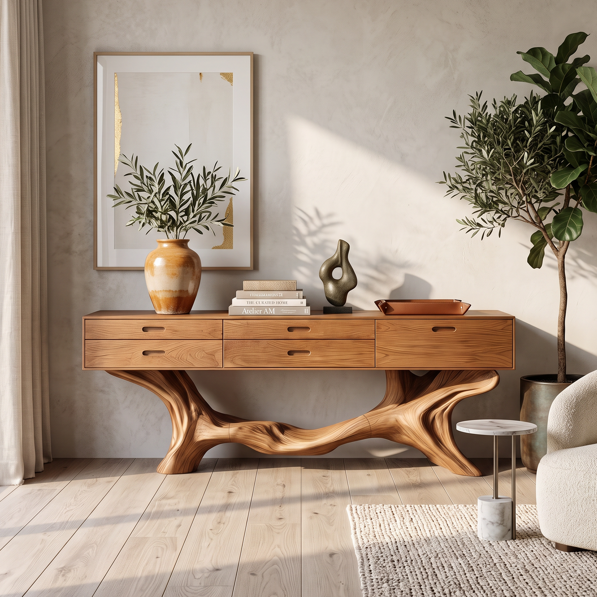 Farmhouse Live Edge Entryway Table For Bedroom Cozy Decor Ideas