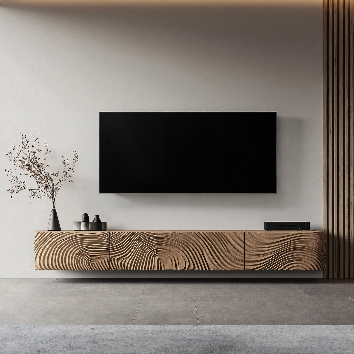 Rustic TV Console For Cozy Entryway Design