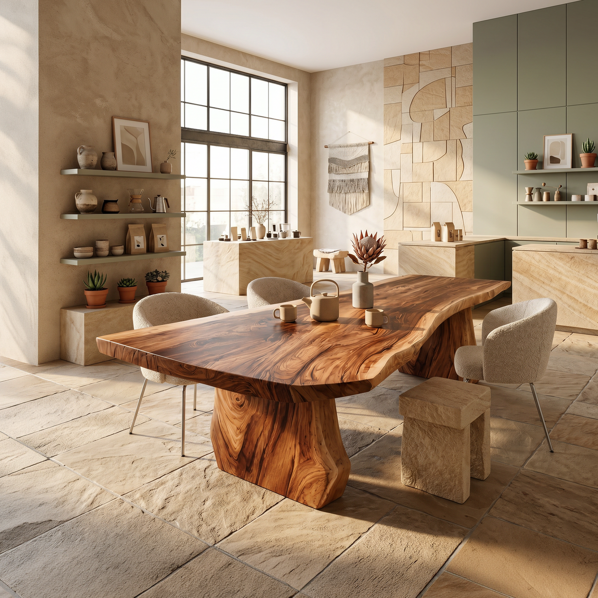 Contemporary Sculpted Base Dining Table For Modern Dining Interior – ET ...
