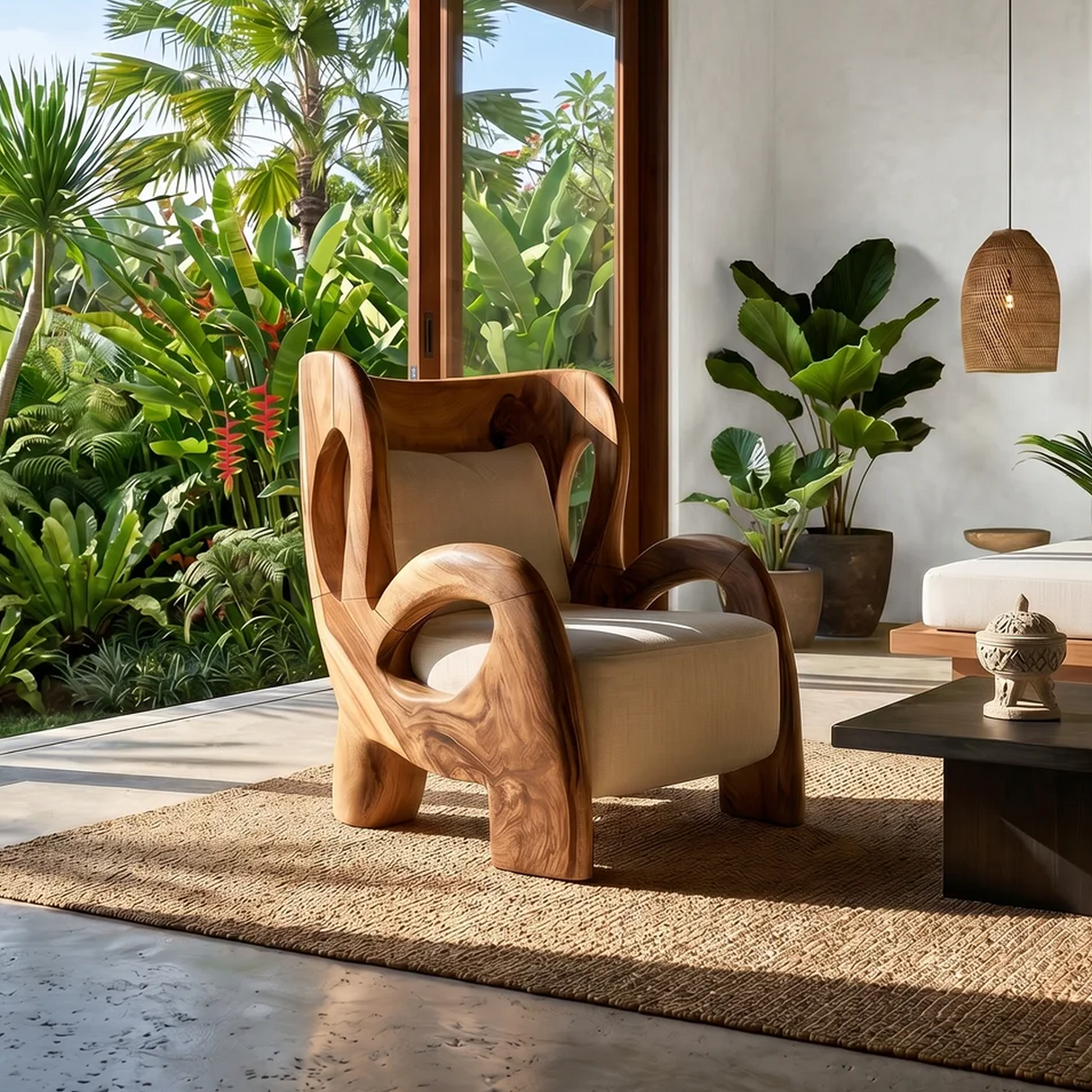 Luxury Contemporary Lounge Chair Poolside Reading Nook