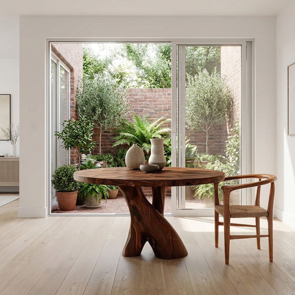 Organic Pedestal Dining Table For Kitchen Style