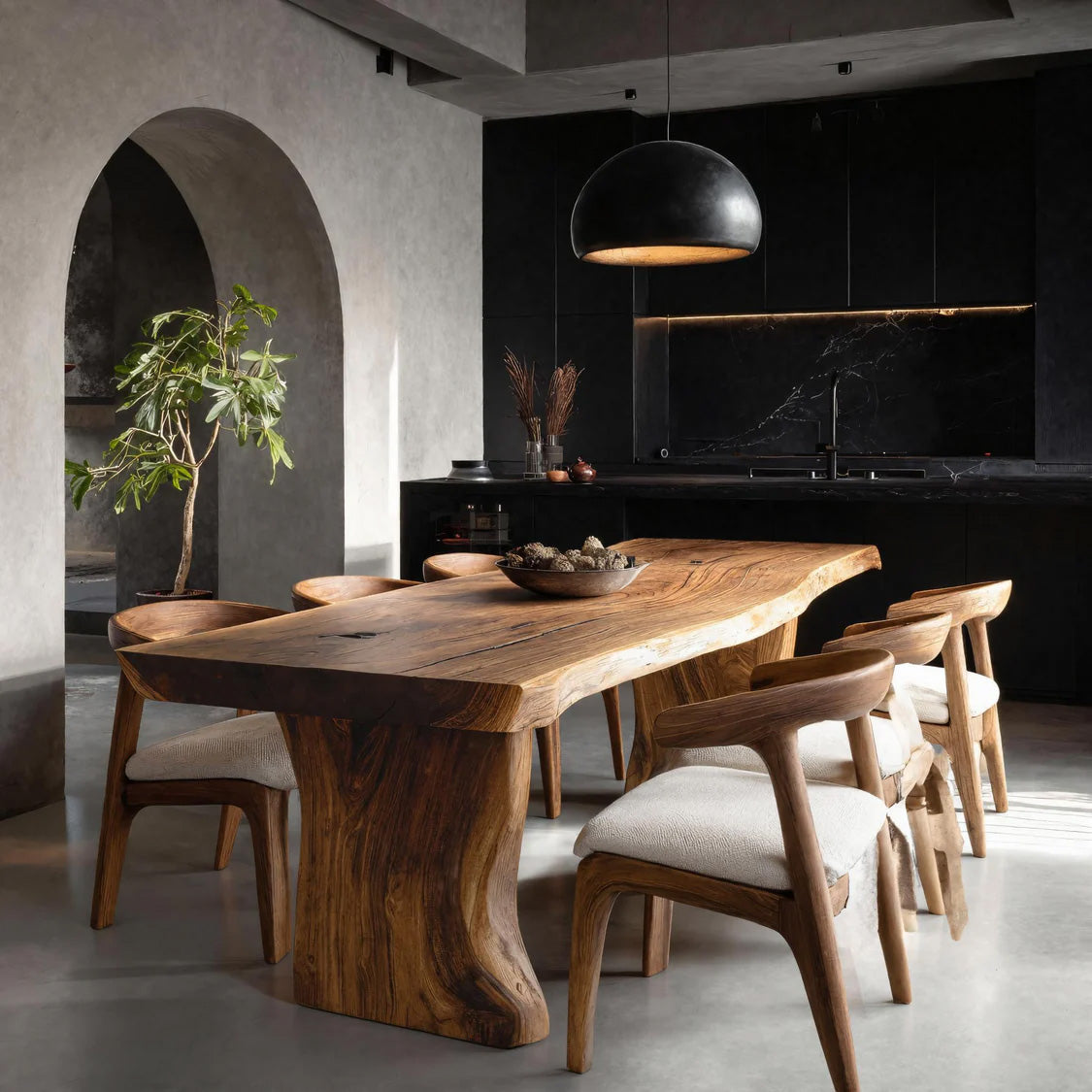 Wabi Sabi Handcrafted Dining Table For Dining Room
