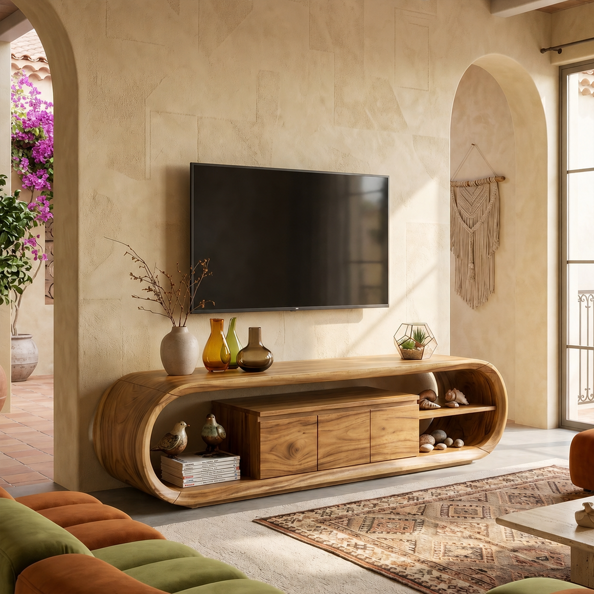 Luxury Walnut TV Cabinet For Modern Entertainment Lounge
