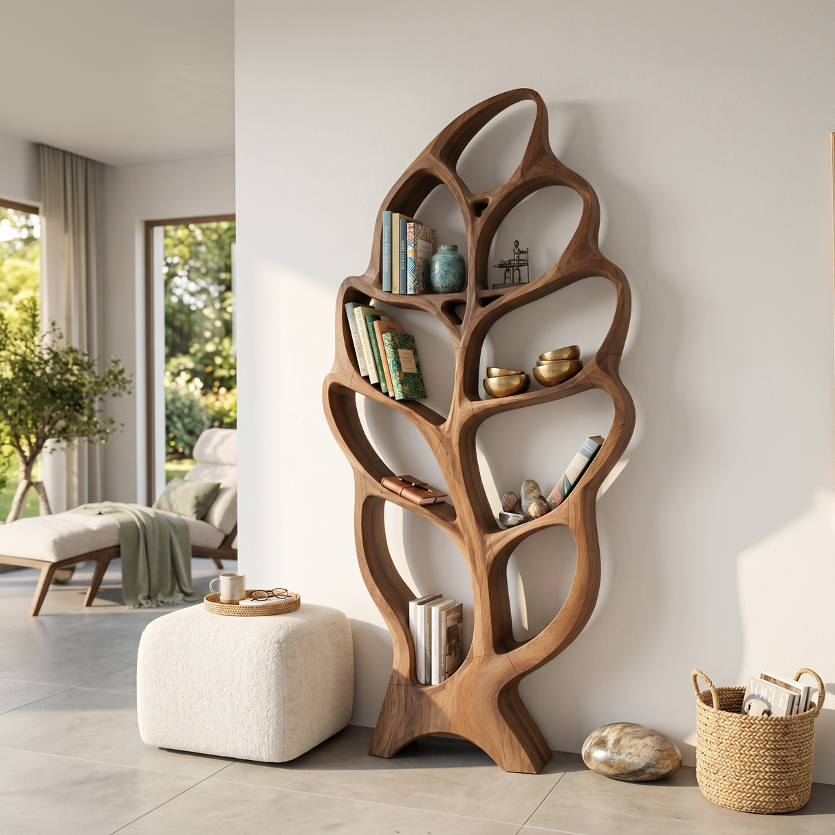 Modern Architectural Bookcase For Contemporary Living Room