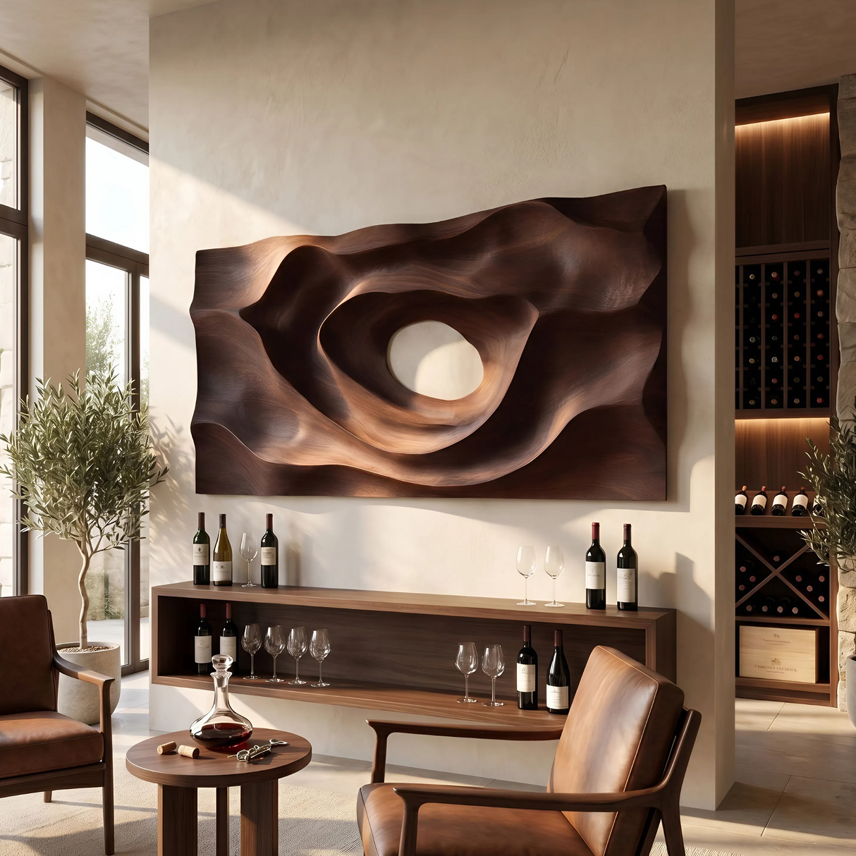 Mid Century Artistic Wall Decor Panel For Living Room