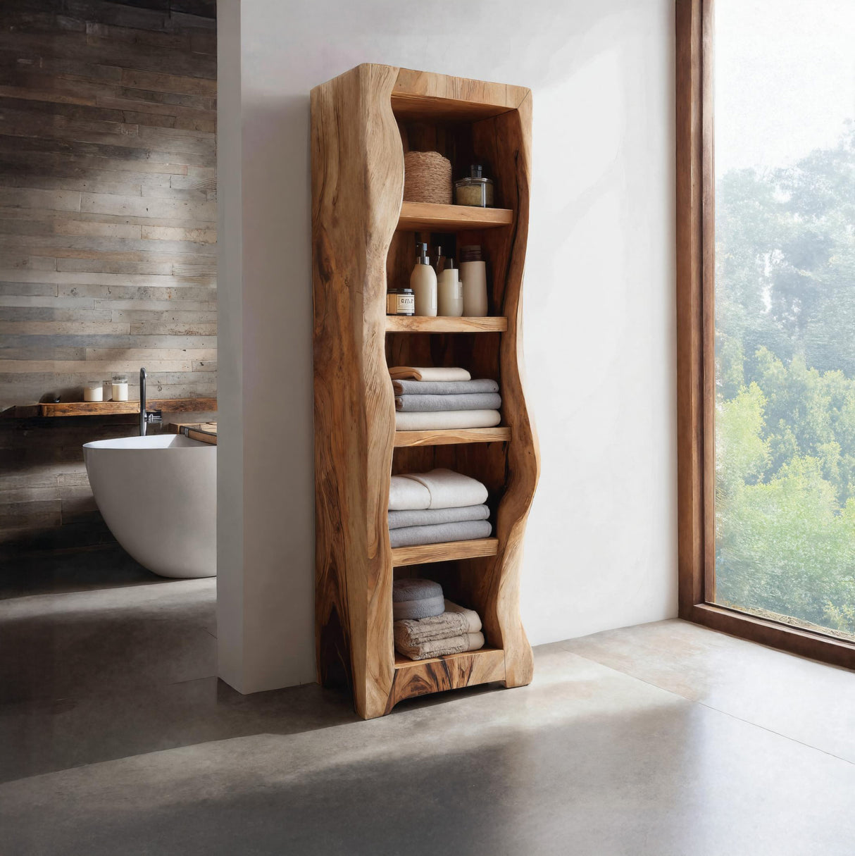Minimal Wooden Bathroom Storage Cabinet For Bathroom Decor