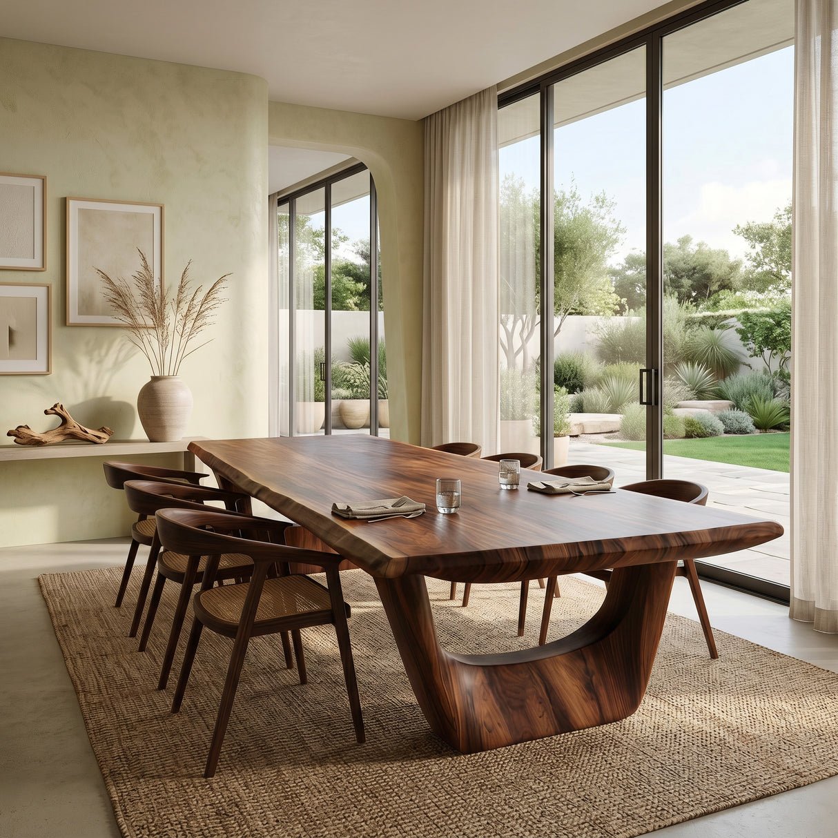 Luxury Dining Table With Rectangular Tabletop For Dining Room
