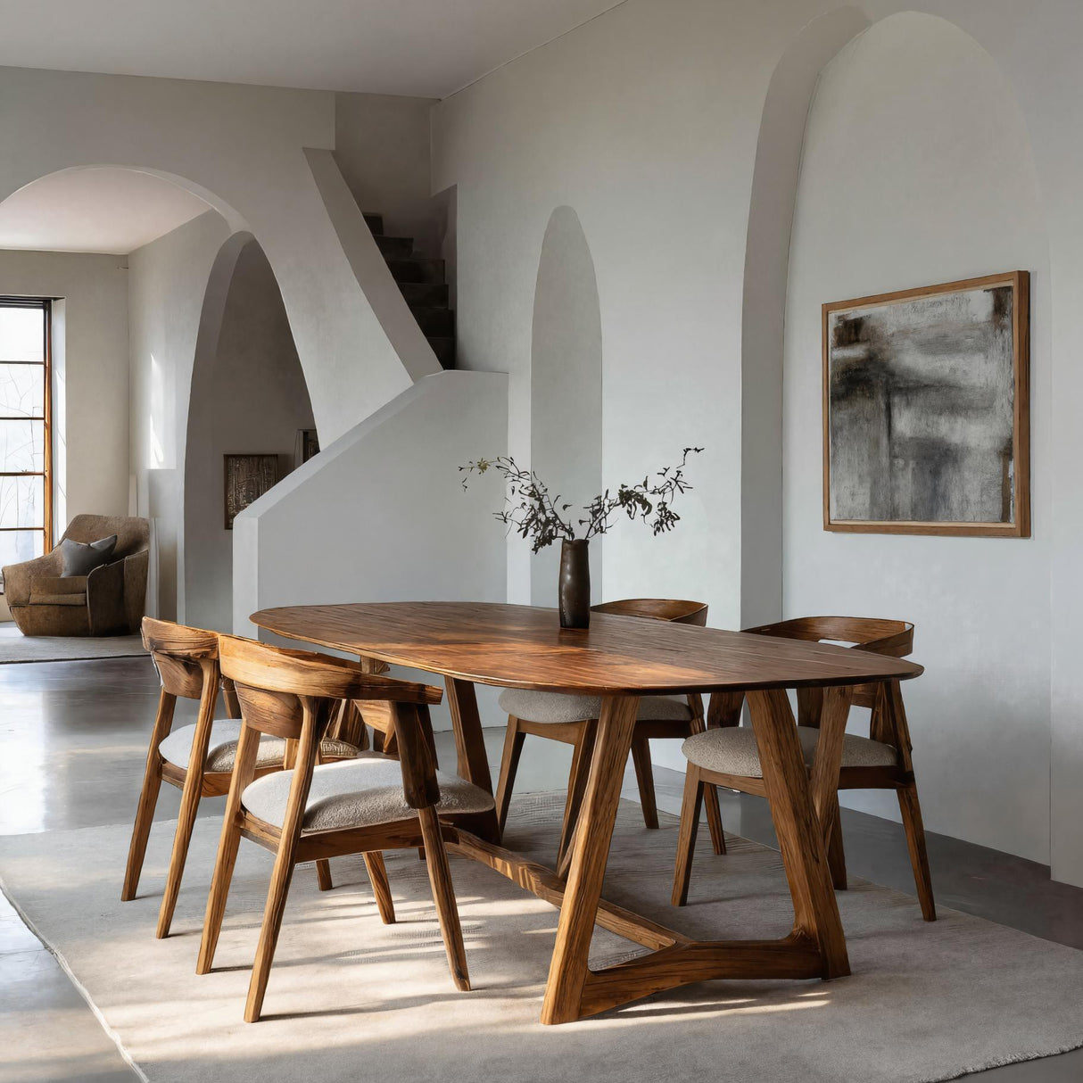 Quiet Luxury Architectural Dining Table For Dining Room