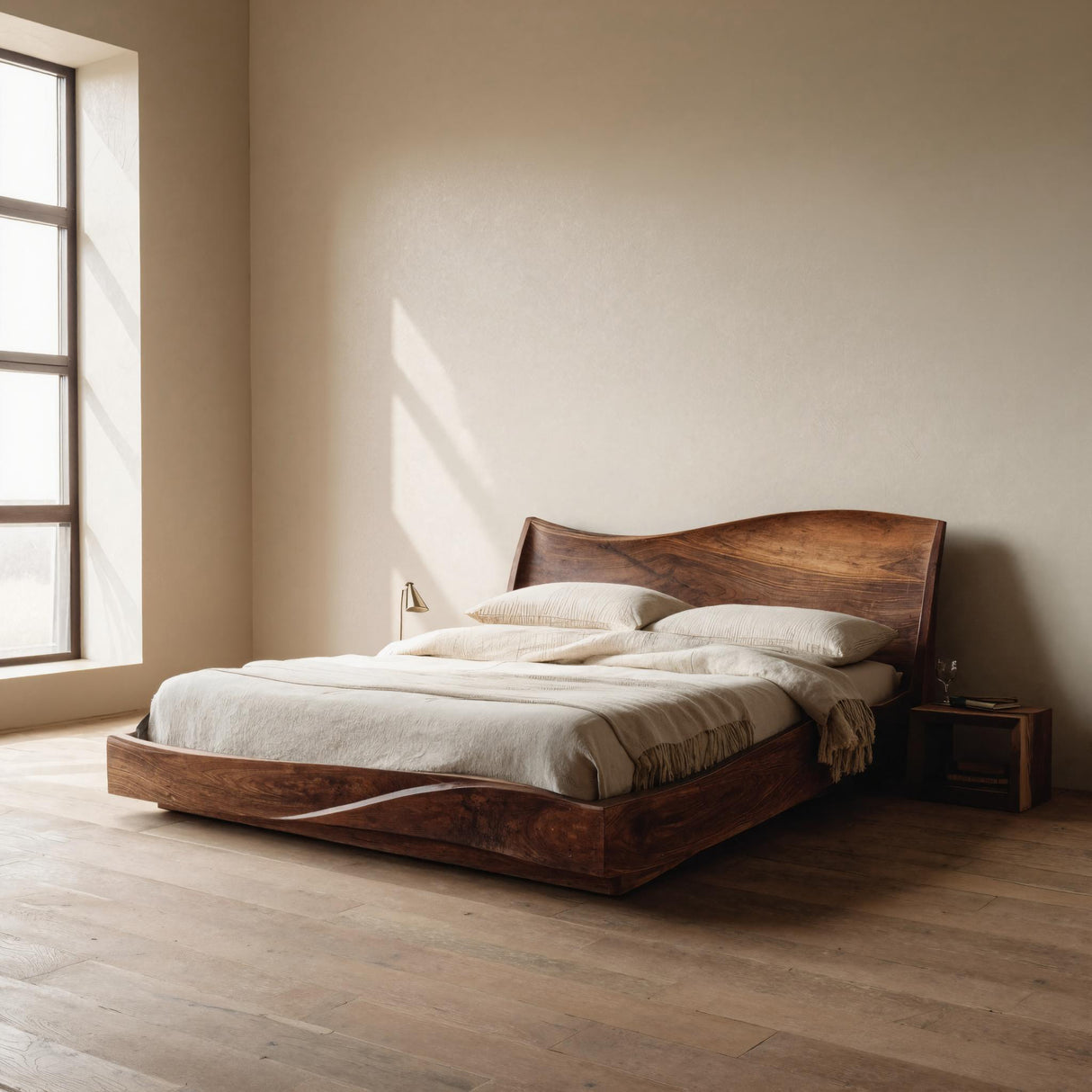 Modern Handcrafted Bed Frame For Bedroom Interiors