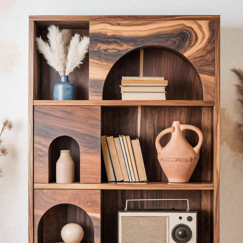 Modern Arch Bookshelf For Living Room Or Office