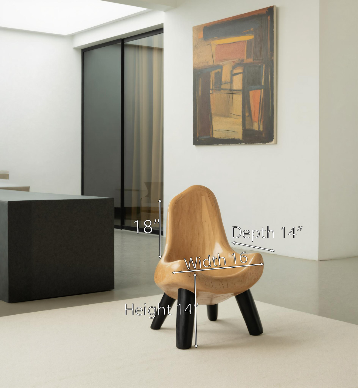 Modern Sculptural Accent Chair For Living Room Or Nursery