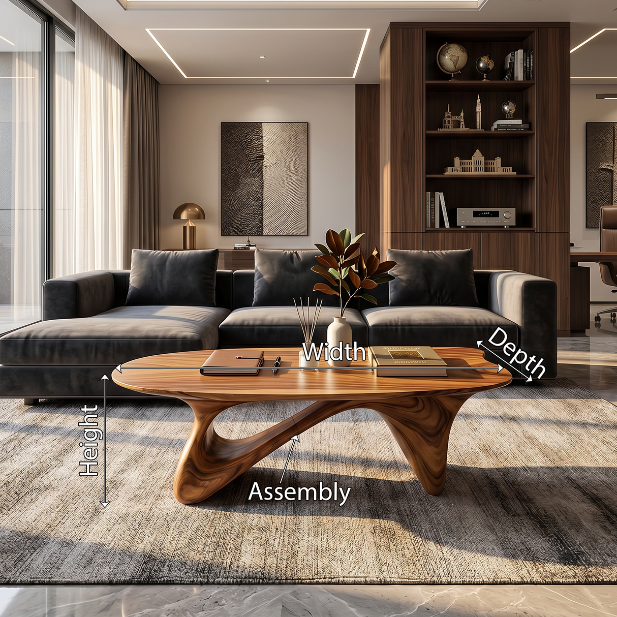 Farmhouse Low Table For Warm Living Room