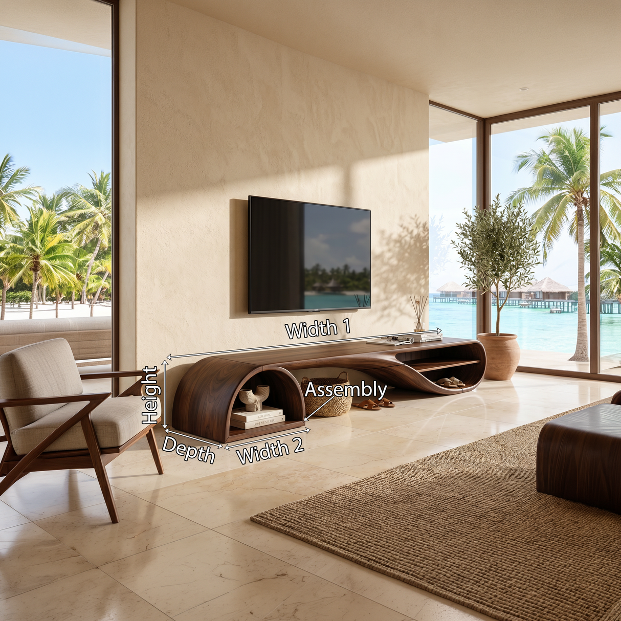 Minimalist Floating TV Stand For Apartment Living Space