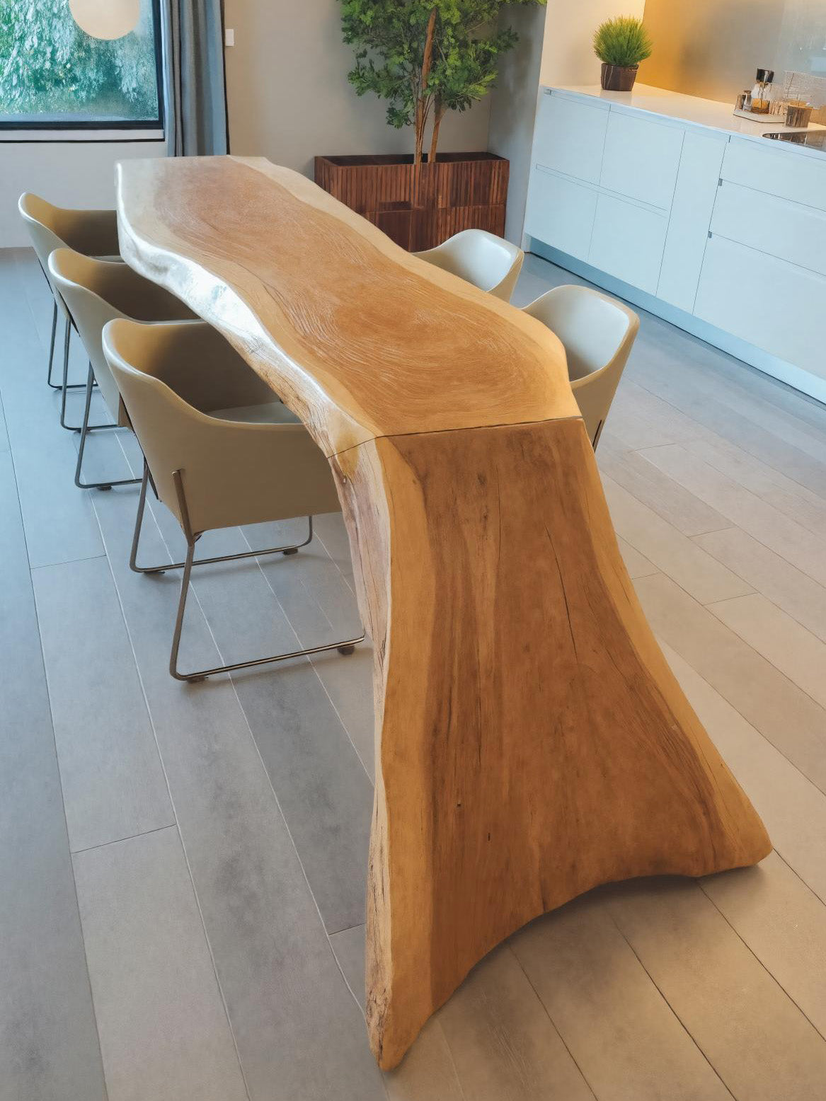 Modern Live Edge Dining Table For Kitchen