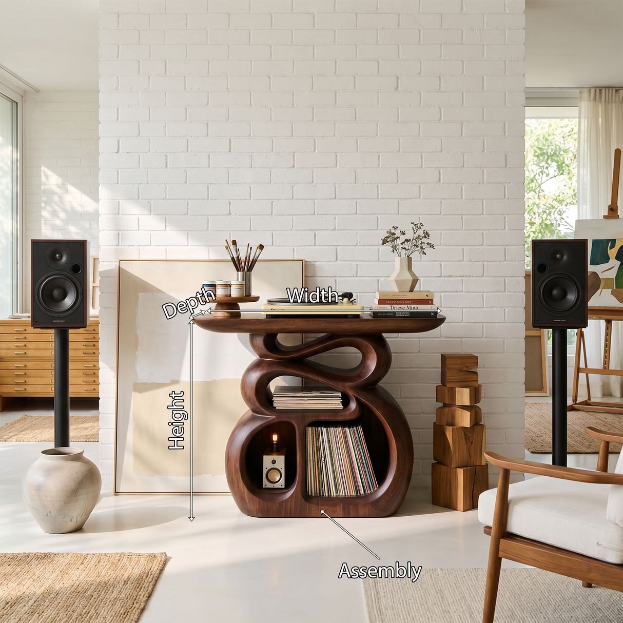 Contemporary Audio Stand For Entertainment Lounge Interior