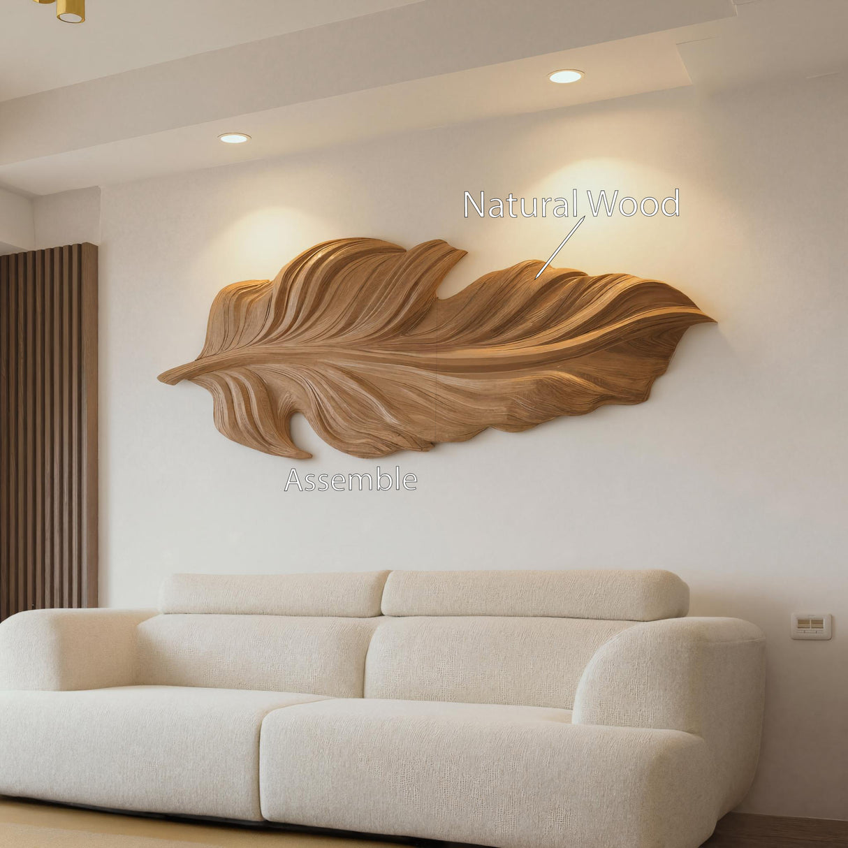 Organic Sculpture Leaf Wall Art For Living Room Or Bedroom
