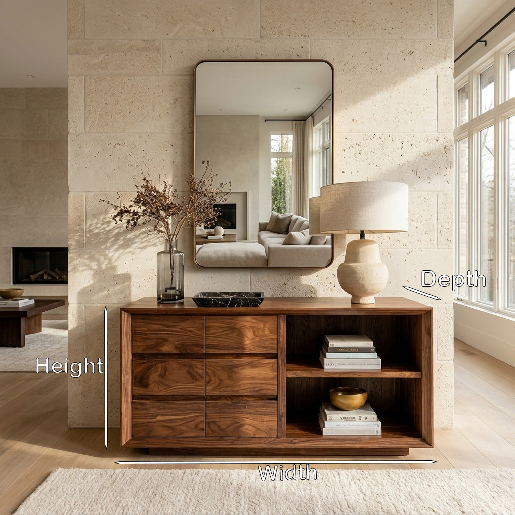 Wooden Console Table With Shelf And Drawer For Modern Home