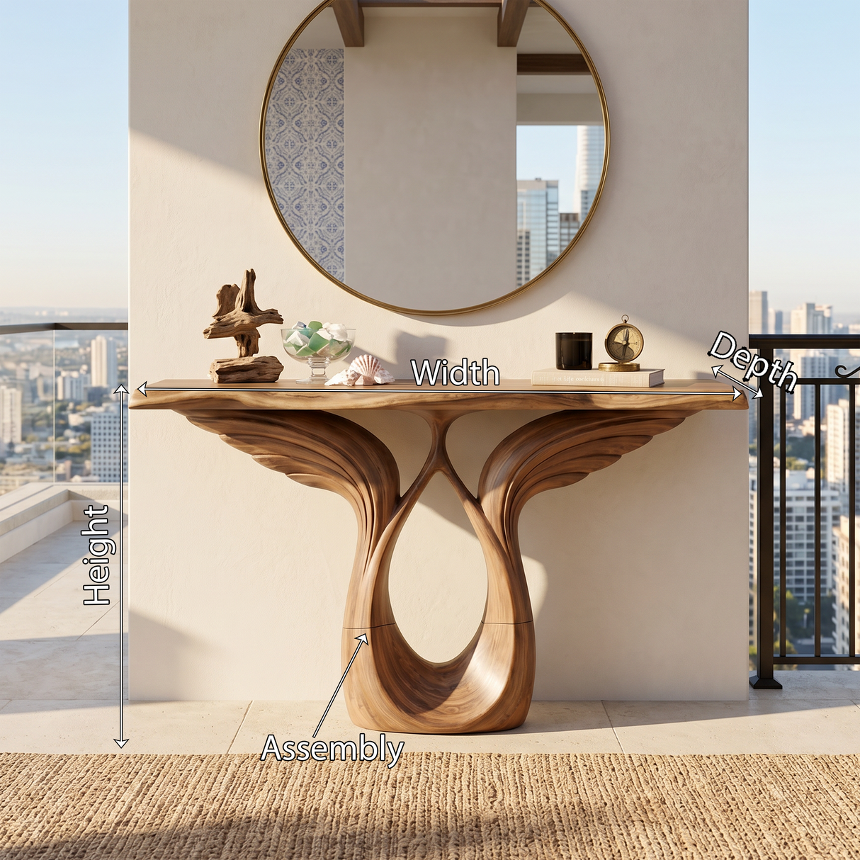 Luxury Winged Console Table Designer Residence