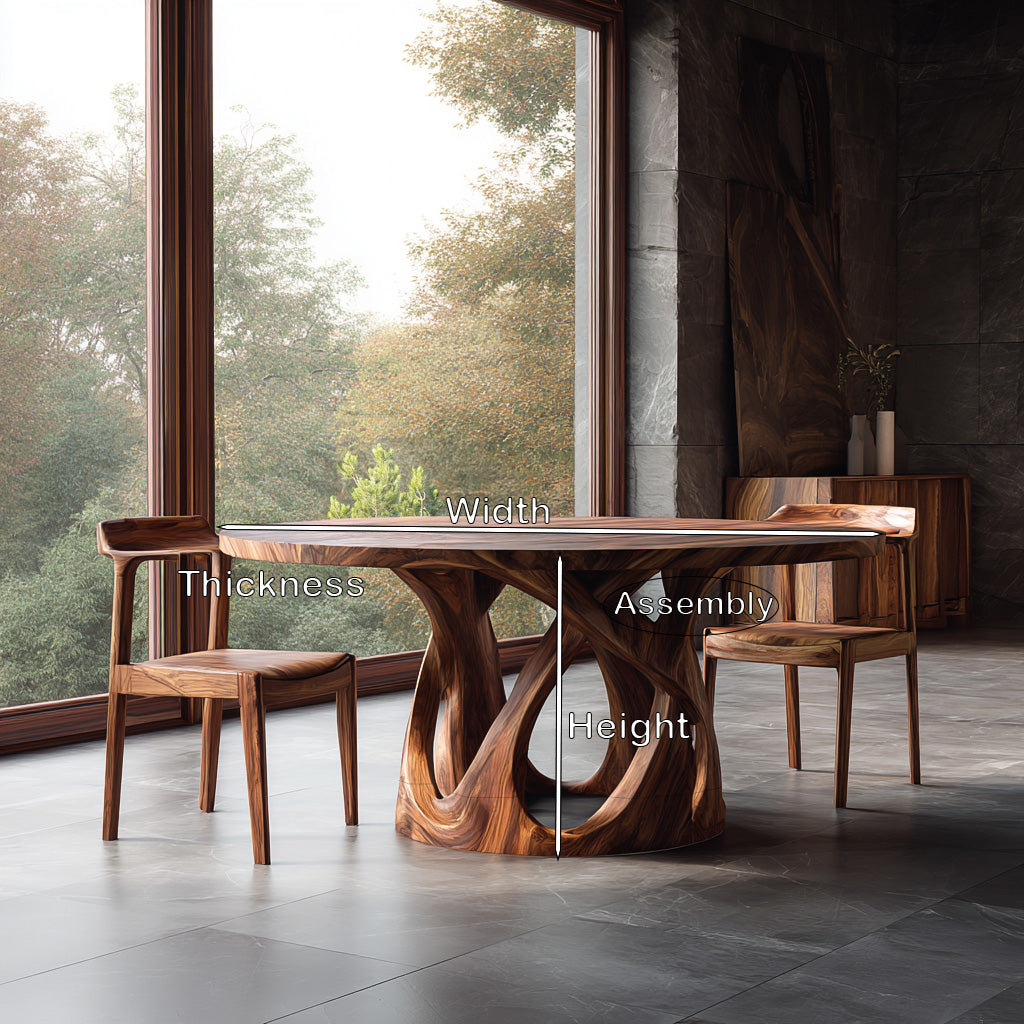 Modern Sculptural Leg Round Dining Table For Breakfast Nook