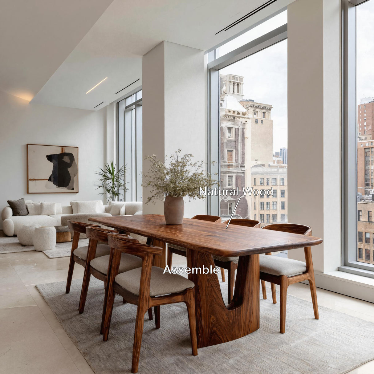 Modern Handcrafted Dining Table For Dining Room