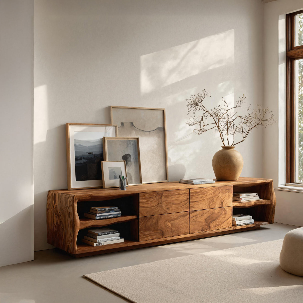 Modern Organic Sideboard Console Storage For Living Room