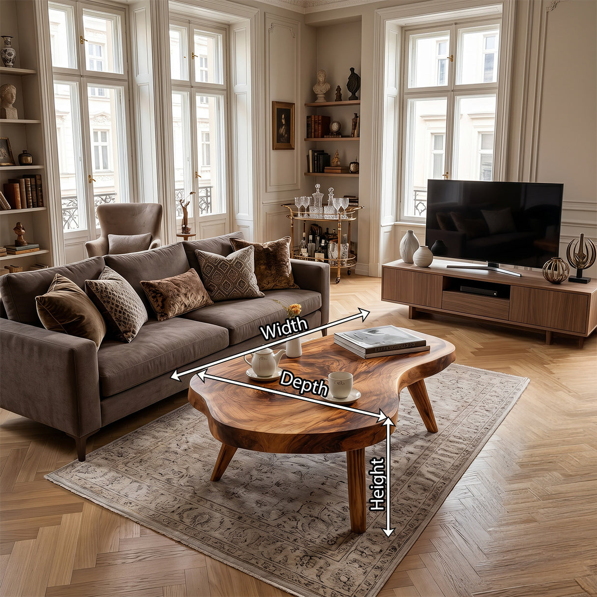 Farmhouse Solid Wood Coffee Table For Living Roomdecor And Home Style
