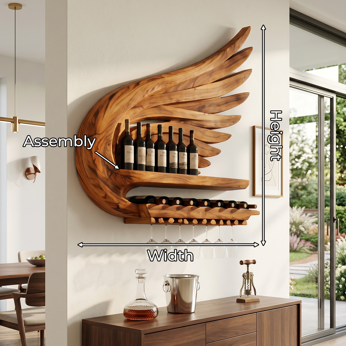 Handcrafted Farmhouse Wine Storage Rack For Home Bar