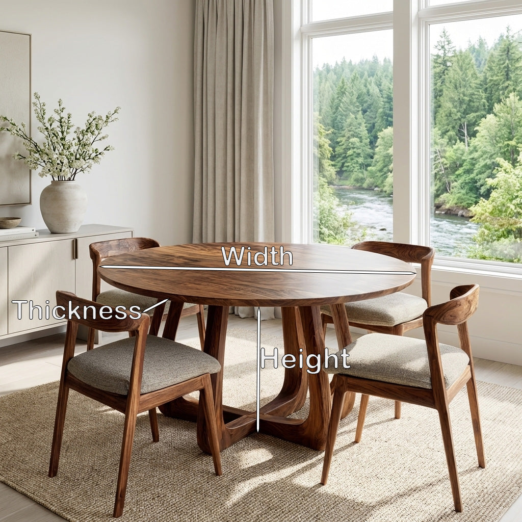 Mid Century Wooden Dining Table For Kitchen Furniture