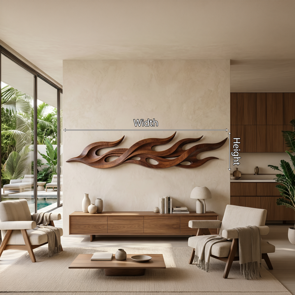 Scandinavian Relief Wall Art For Formal Sitting Room
