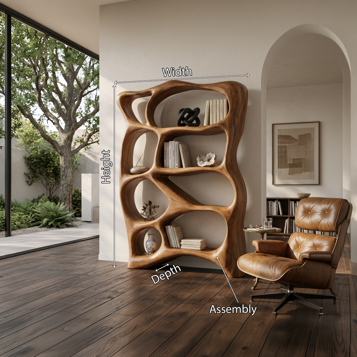 Contemporary Reading Bookshelf For Cozy Bedroom Interior