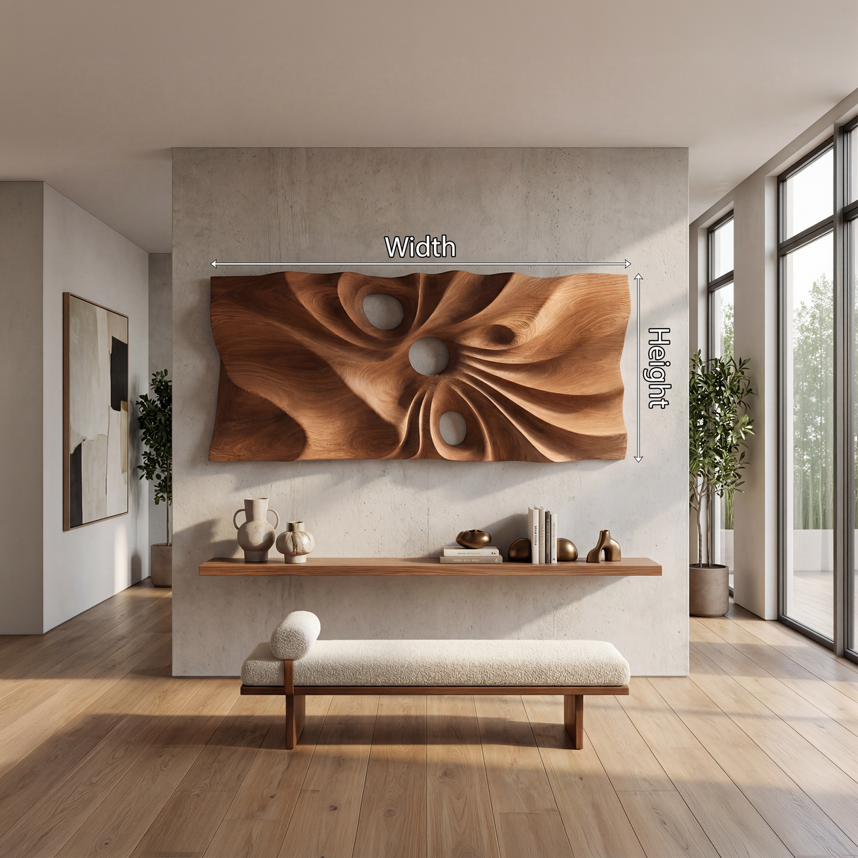 Scandinavian Organic Wall Decor Panel For Home Office