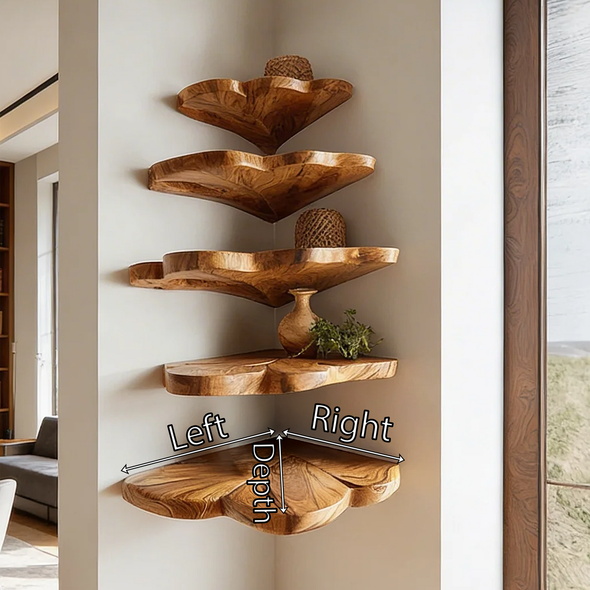 Farmhouse Leaf Wall Shelf Bathroom Wall Storage Organizer