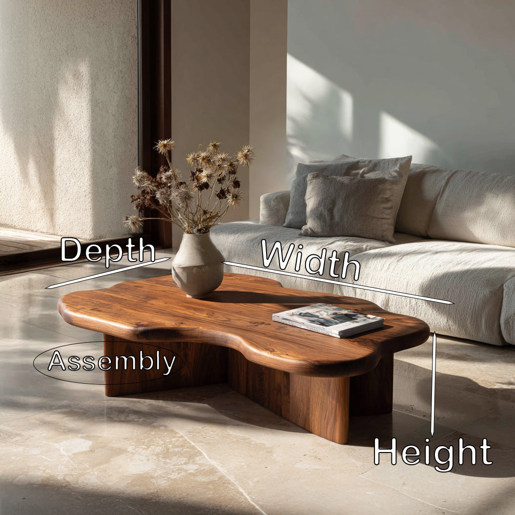Organic Coffee Table With Cloud Shaped Tabletop For Home Decor
