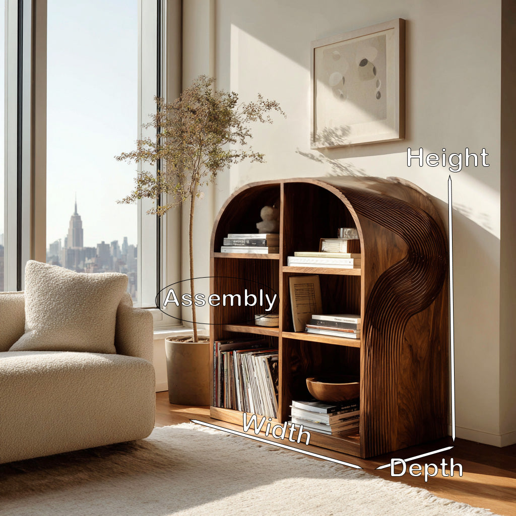 Contemporary Open Wooden Magazine Rack With For Living Room