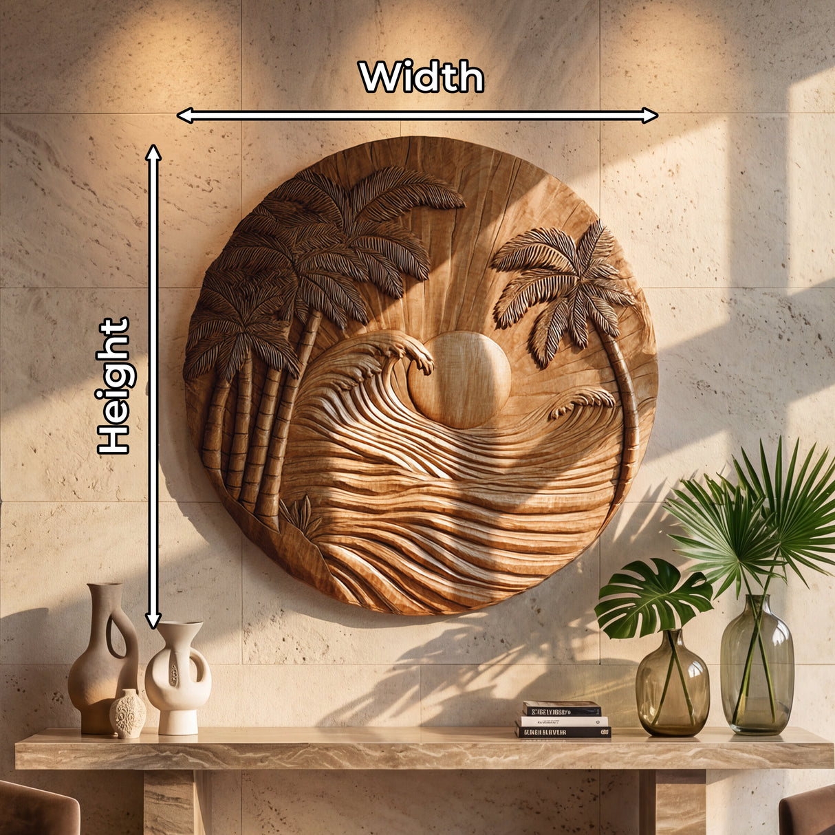 Floral Wooden Wall Sculpture For Elegant Botanical Home Decor
