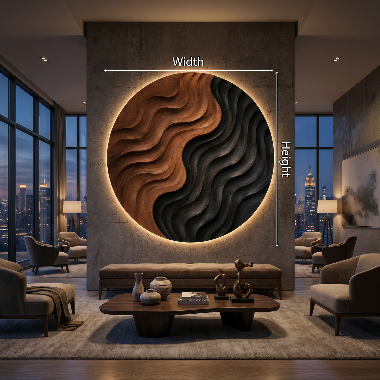 Modern Organic Wall Sculpture For Breakfast Nook Interior